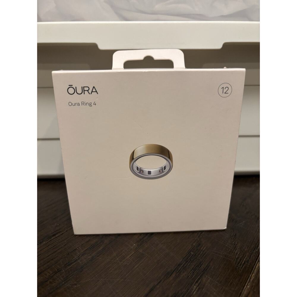 Oura Ring 4 - Gold - Size 12 - Smart Ring Health Tracker (New/Mint)